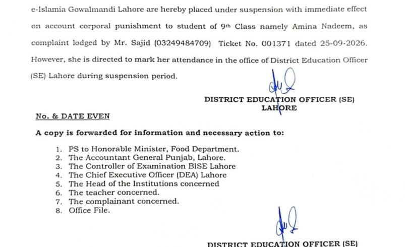 Gowalmandi Teacher Suspended