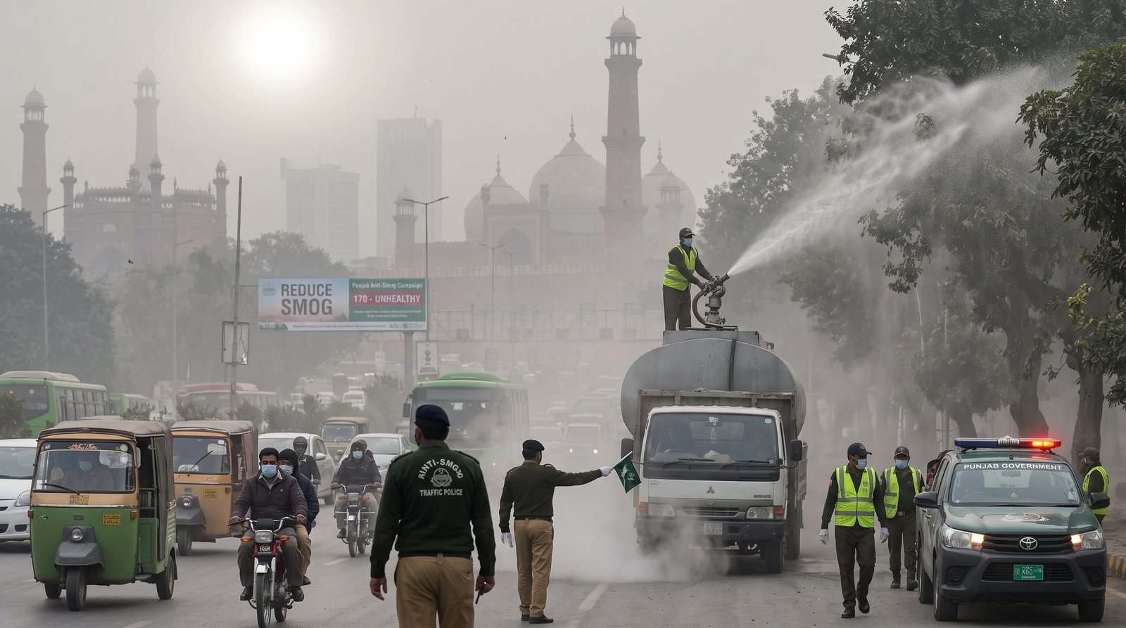 Punjab Intensifies Anti-Smog Campaign as Lahore AQI Reaches  170