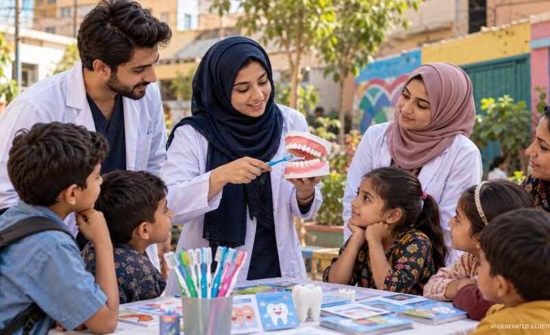 Baqai Dental Students Spread Oral Health Awareness in  Lyari