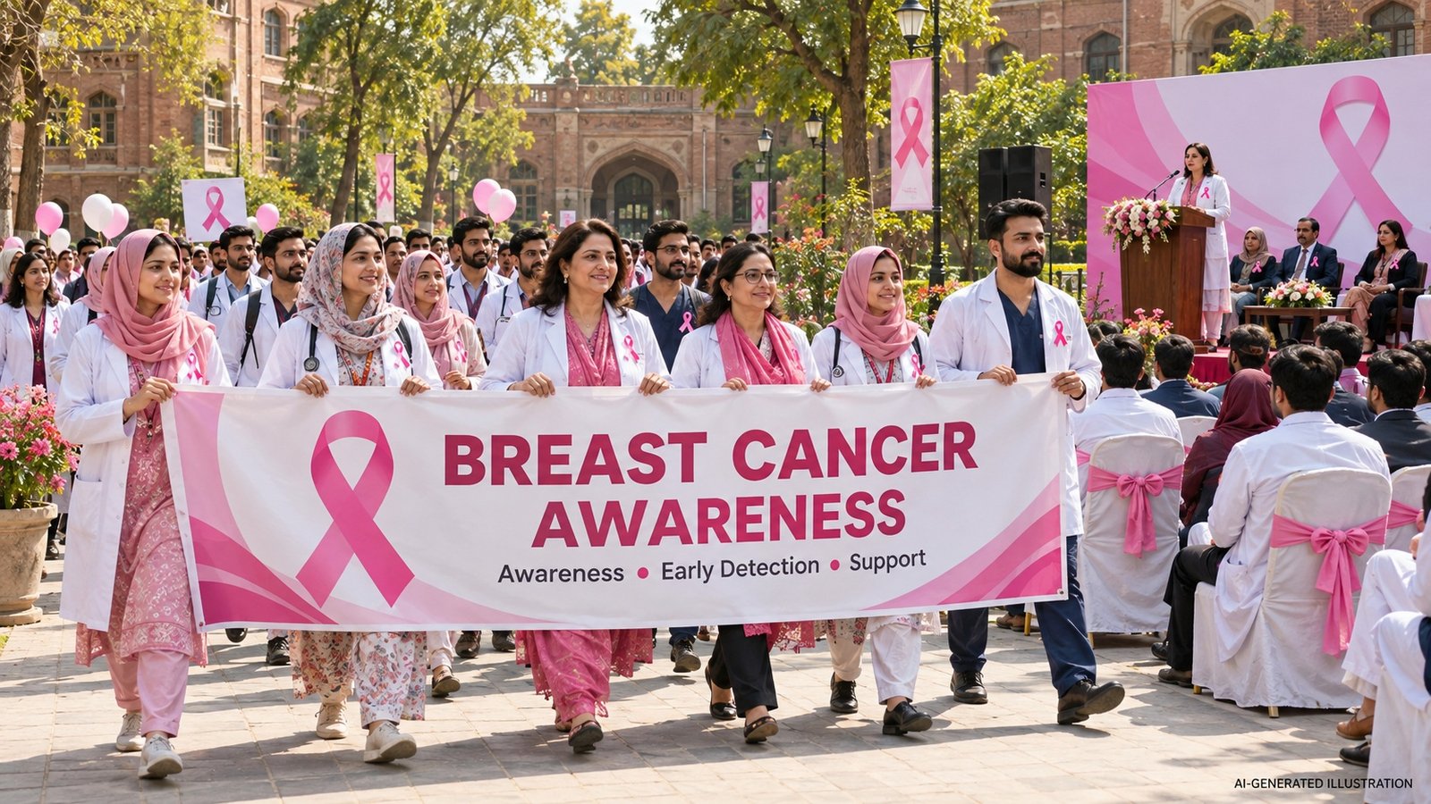FMH Organises Breast Cancer Awareness Seminar and Walk  in Lahore
