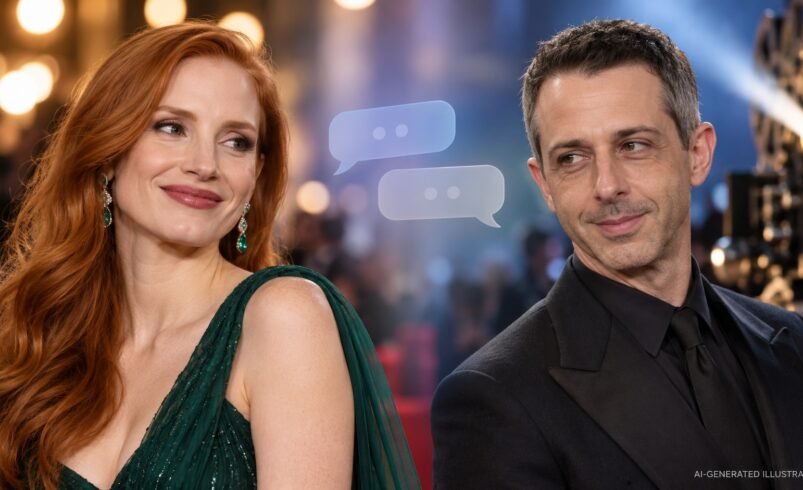 Jessica Chastain and Jeremy Strong