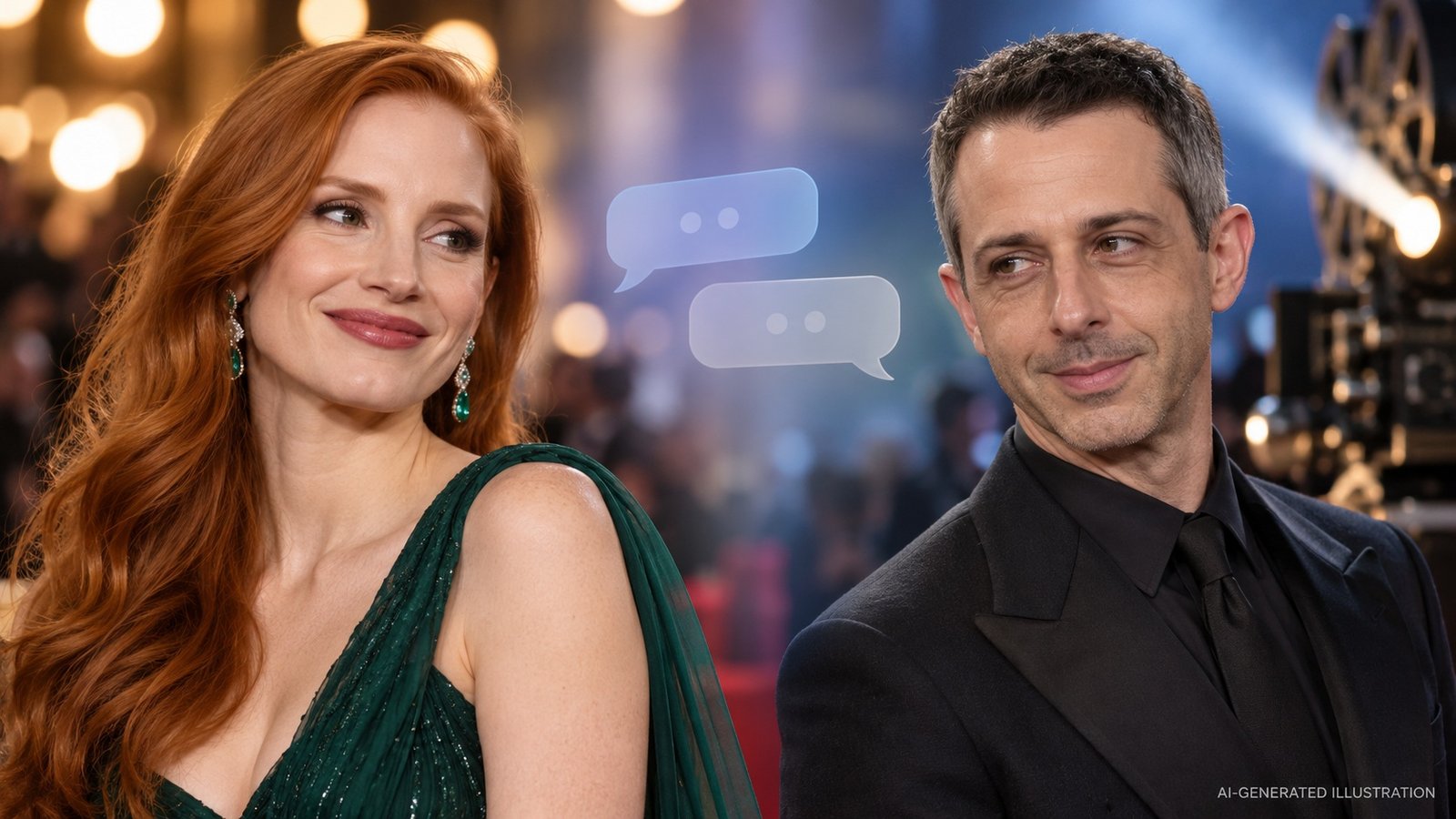 Jessica Chastain and Jeremy Strong