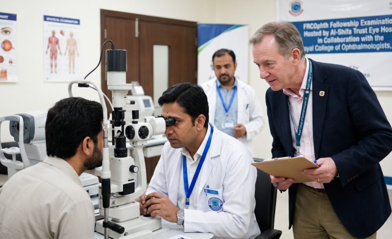 Al-Shifa Hosts UK Fellowship Exams, Expanding Opportunities  for Eye Specialists