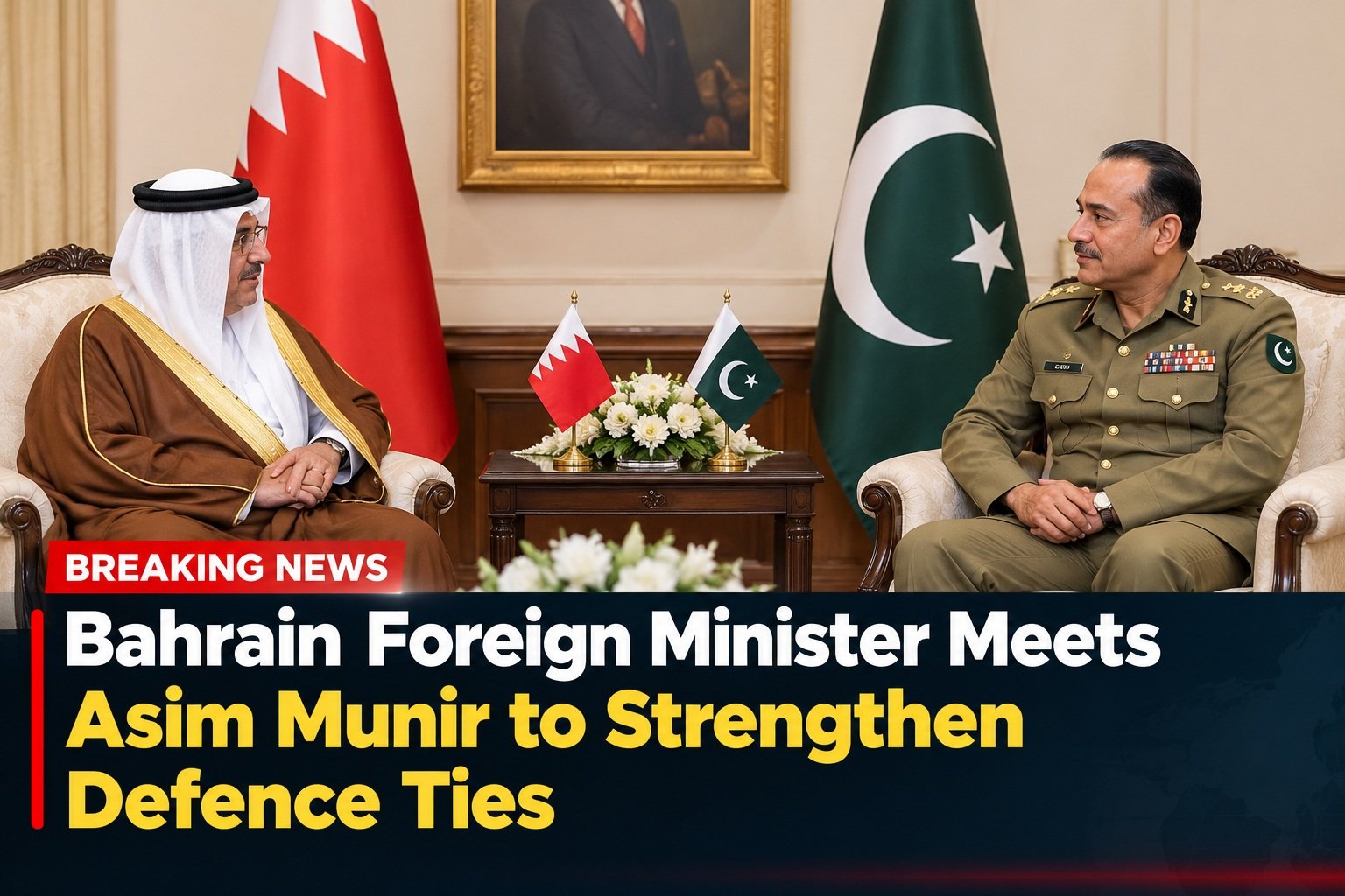 Bahrain Foreign Minister Meets Asim Munir to Strengthen  Defence Ties