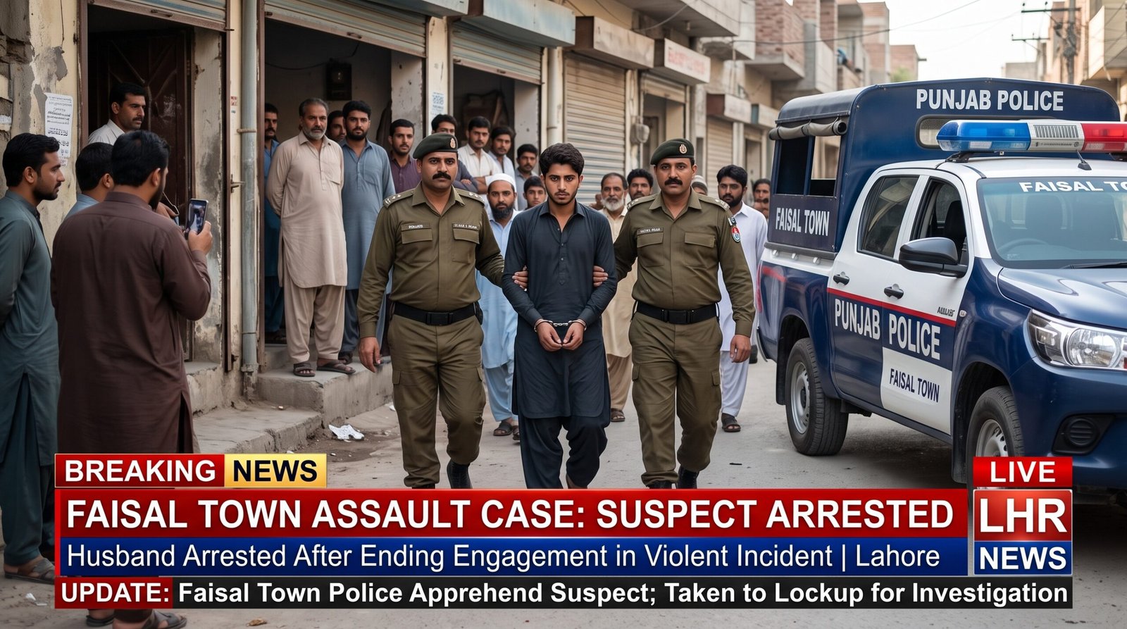 Lahore Faisal Town Assault Case: Police Arrest Suspect After  Engagement Ends