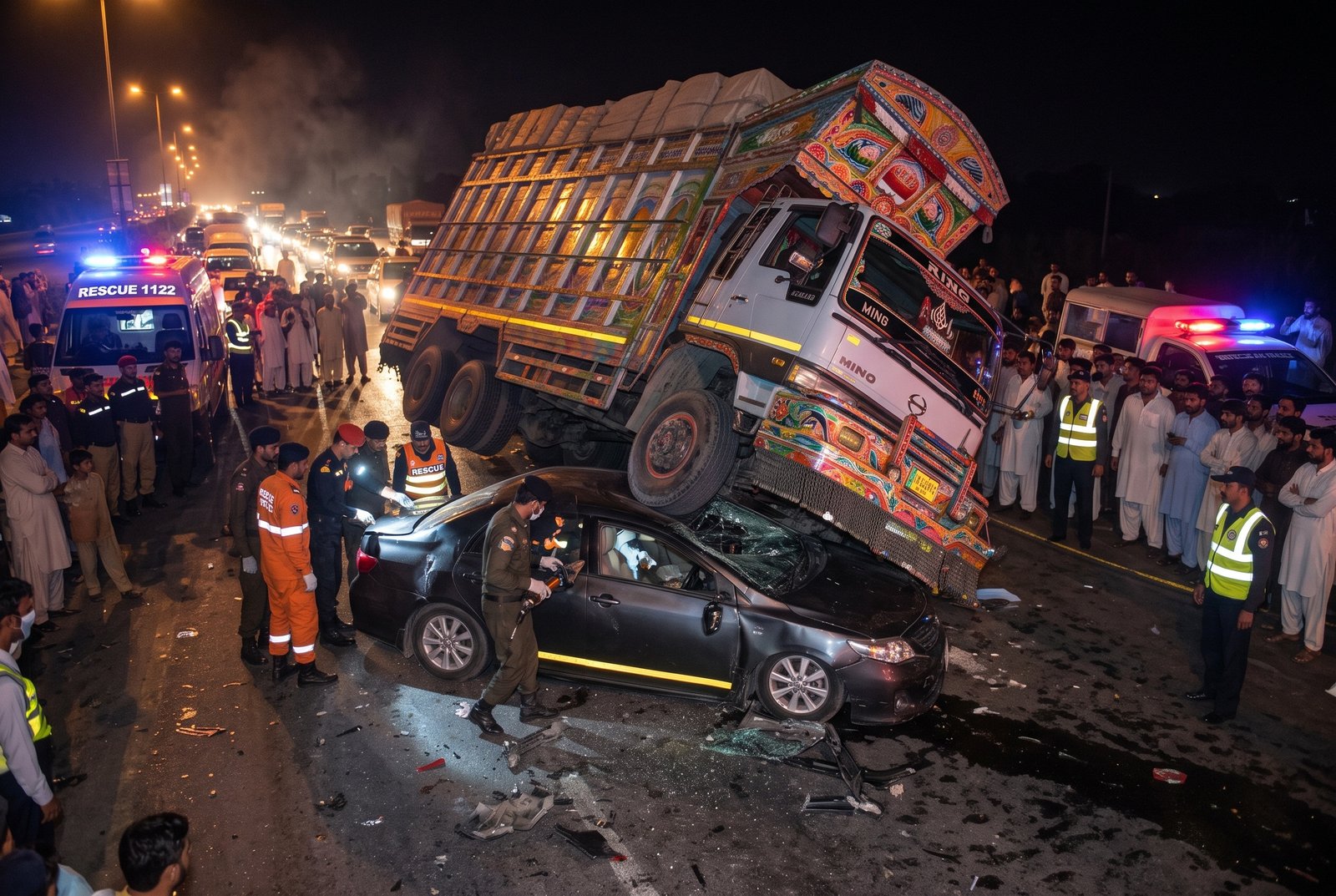 Lahore Garhi Shahu Accident Claims Three Lives as CCTV  Footage Reveals Tragic Collision