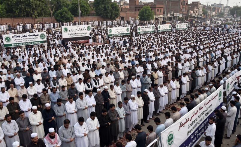 Peshawar tragedy victims' funeral prayer in Lahore