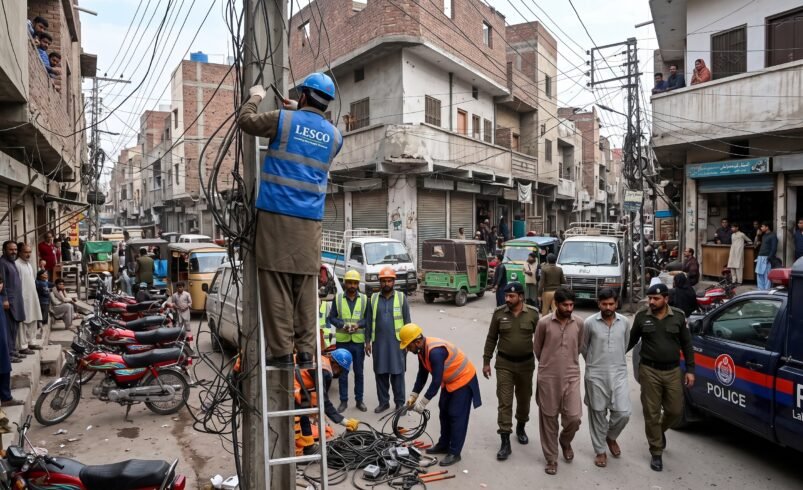 LESCO Electricity Theft Operation