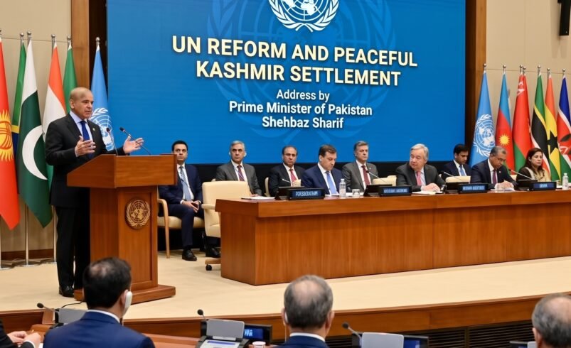 PM Shehbaz Calls for UN Reform and Peaceful Kashmir Settlement