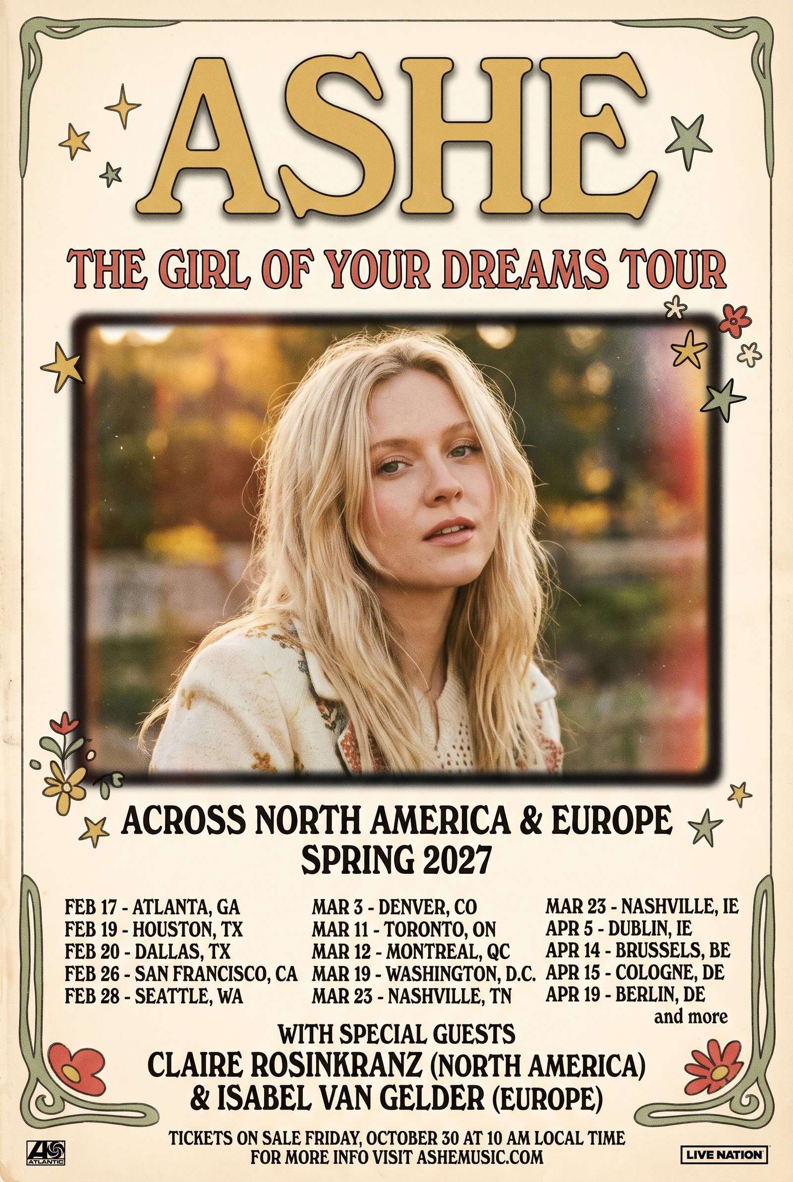 Ashe The Girl Of Your Dreams Tour 2027