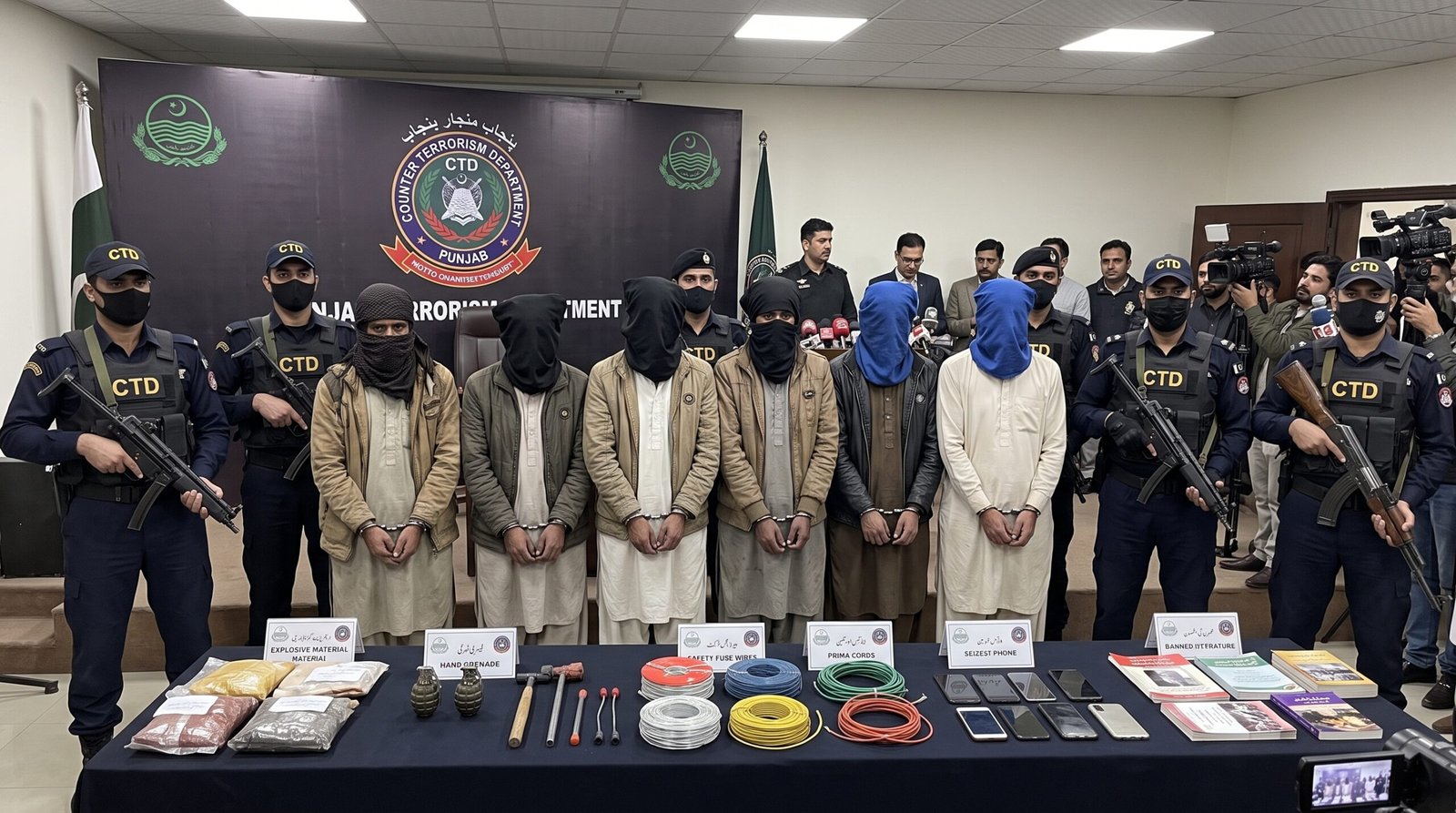 Punjab CTD Arrests Eight Suspected Terrorists and Recovers  Explosives