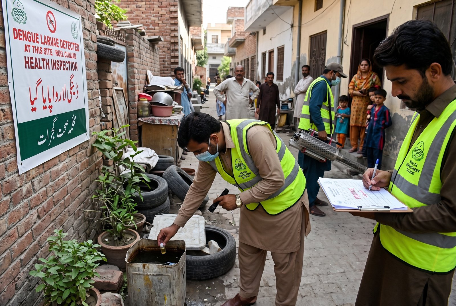 Dengue Larvae Found at Five Sites in Gujarat  During Health Inspections