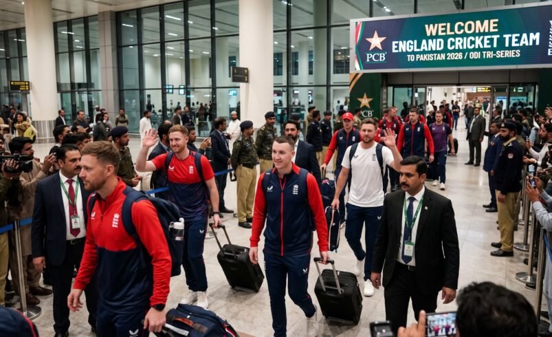 England cricket team arrives in Pakistan