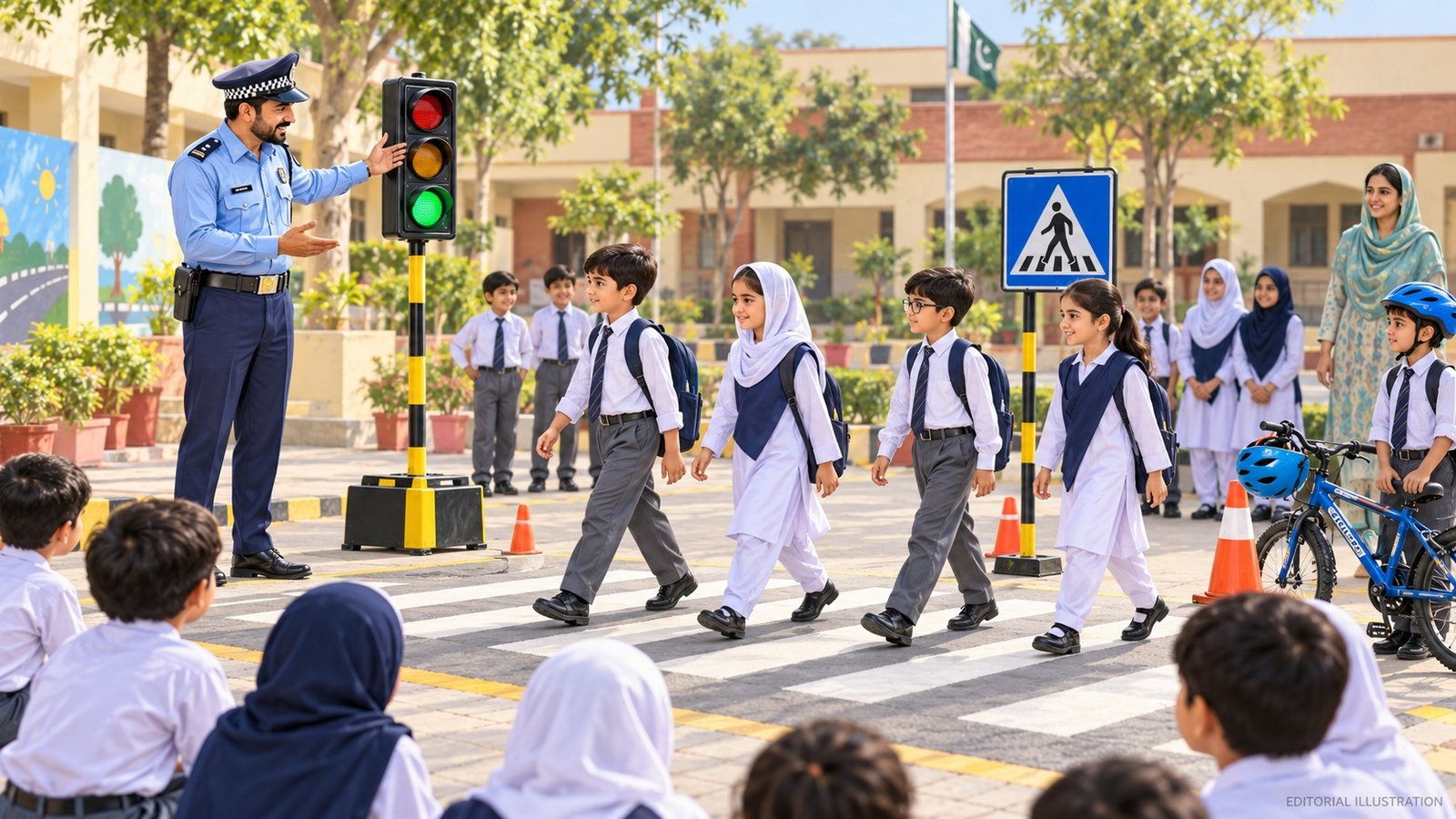 Rawalpindi Traffic Police Teach Students Important Road Safety  Rules