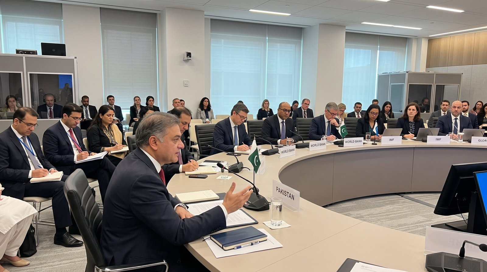 Aurangzeb Discusses Pakistan’s Economy and Investment with Global  Financial Institutions
